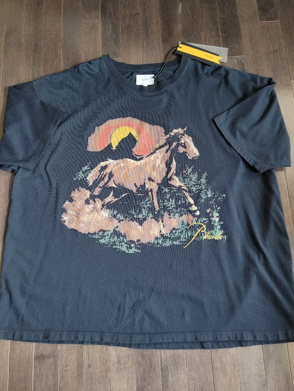 BNWT Rhude Vtg Black Santo Tee